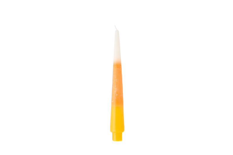 Candy Corn Halloween Taper Candle