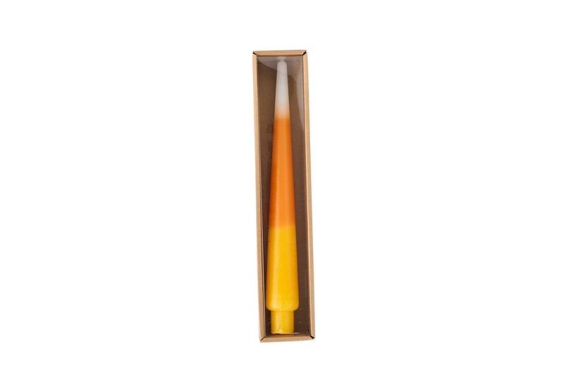 Candy Corn Halloween Taper Candle