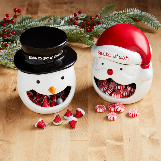 Snowman Open Mouth Candy Container