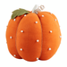 Orange French Knot Dotted Fabric Pumpkin Fall Decoration