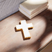 Gold Edge Marble Cross