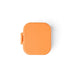 Orange square-shaped object on a white background