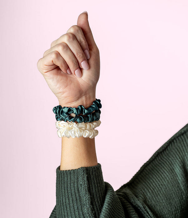 Crush™ Pretty Festive Holiday Satin Scrunchies