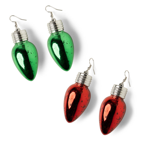 Lotsa LITES! Holiday Frost Bulb Earrings