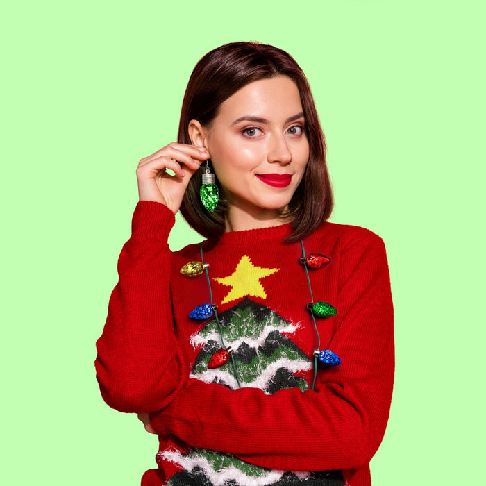 Lotsa LITES! Holiday Frost Bulb Earrings