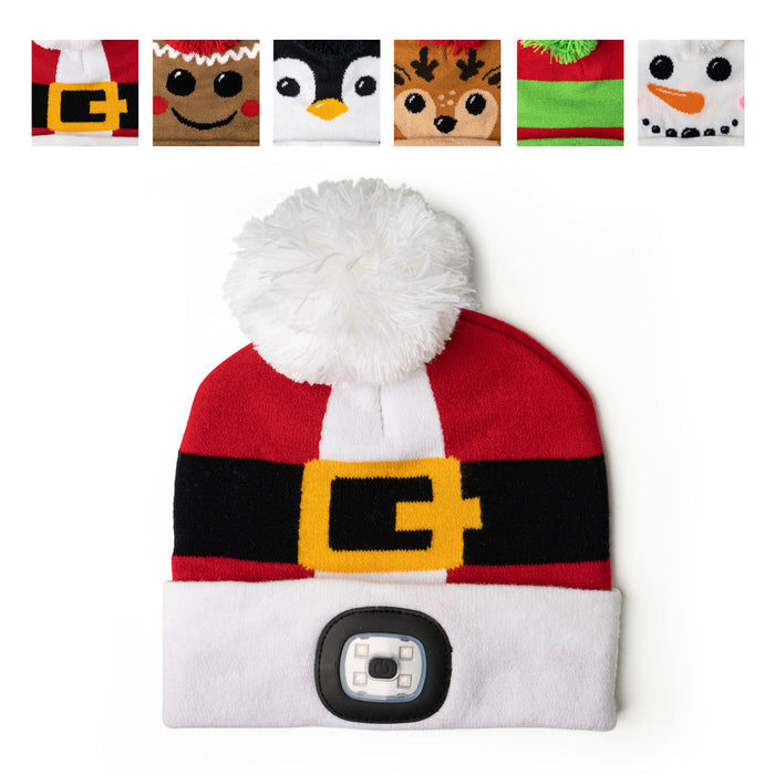 Red Pom-Pom Beanie Hat - LV