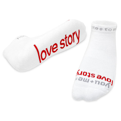you + me = love story™ White Low-Cut Socks