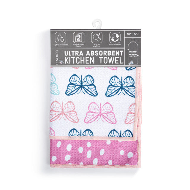 Butterflies Absorbent Reversible Towel