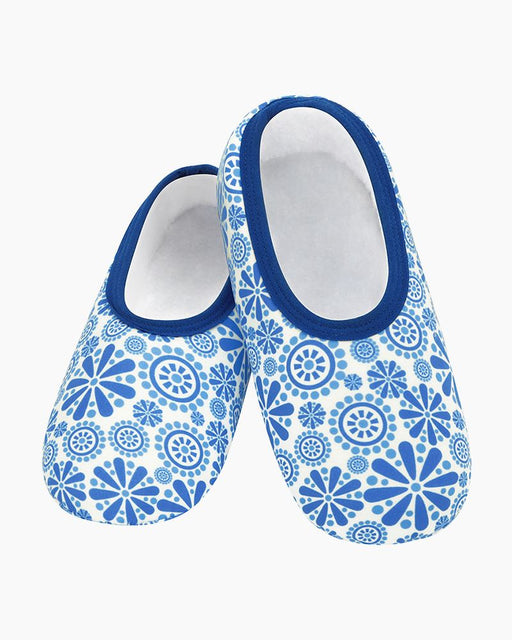 Blue Pinwheel Skinnies Snoozies! Slippers