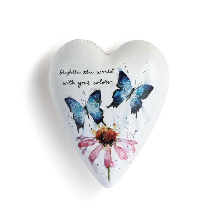 Dean Crouser Butterflies & Coneflower Art Heart Keeper