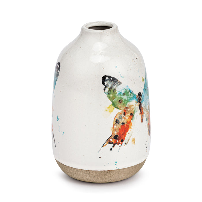 Dean Crouser Multi Color Butterfly Vase