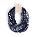 Textured Infinity Scarf in Navy