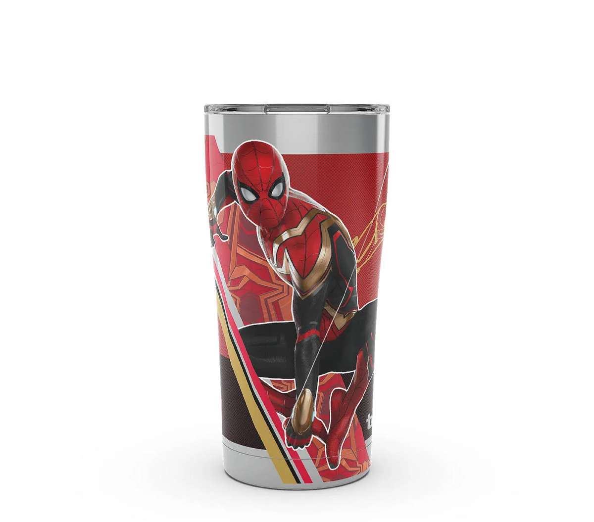 Tervis Marvel Spider-Man Clear Tumbler with Black Lid, 24-Ounce