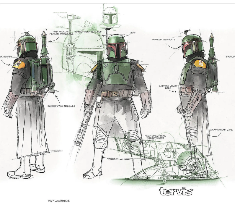 Tervis Star Wars™ Boba Fett Schematic Stainless Water Bottle