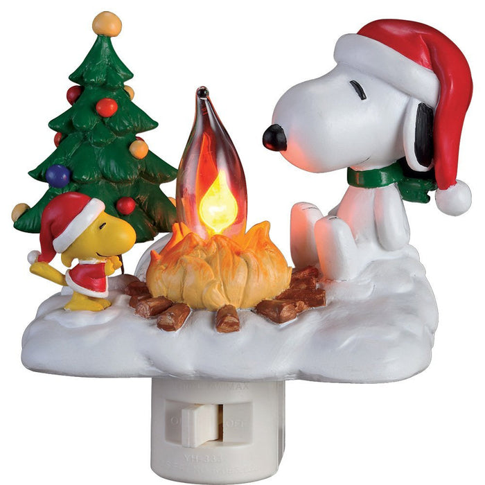 Snoopy and Woodstock by Camp Fire Night Light