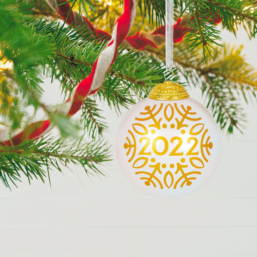 Christmas Commemorative 2022 Glass Ball Ornament - 10th in the Series