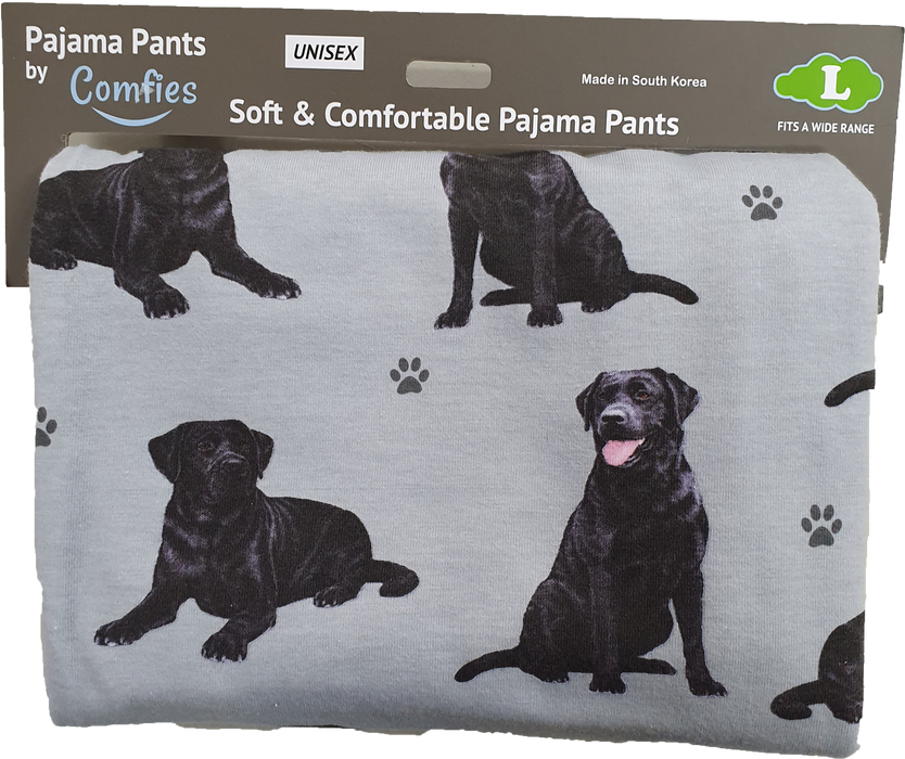 Dog Print Lounge Pants - Black Labrador