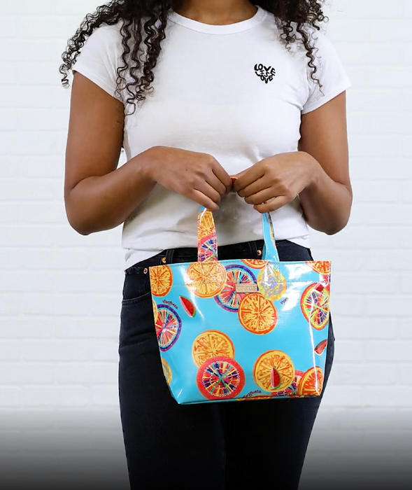 Gracie reversible printed canvas tote bag hot sale