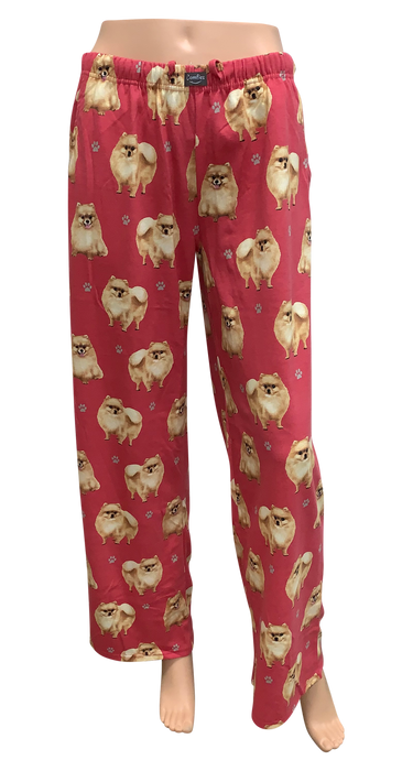 Dog Print Lounge Pants - Pomeranian