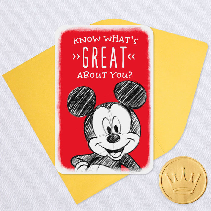 Mini Disney Mickey Mouse You're Great Card