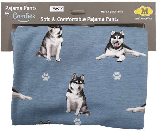 Dog Print Lounge Pants - Siberian Husky