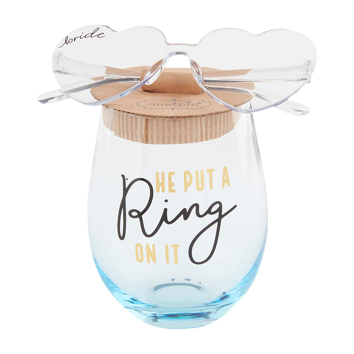 Bride Wine & Sunglass Set put a ring on it