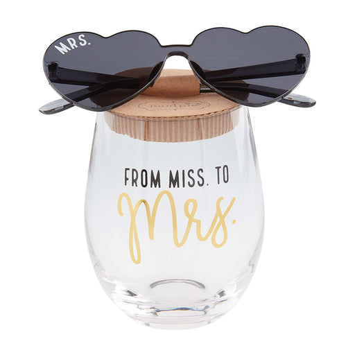 Bride Wine & Sunglass Set miss to mrs