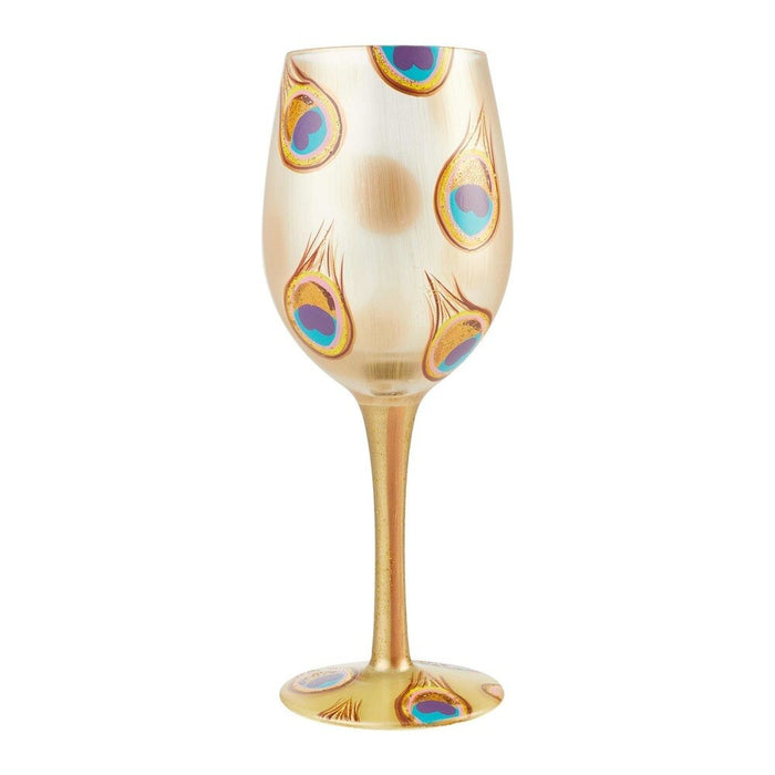 Lolita Golden Peacock Wine Glass