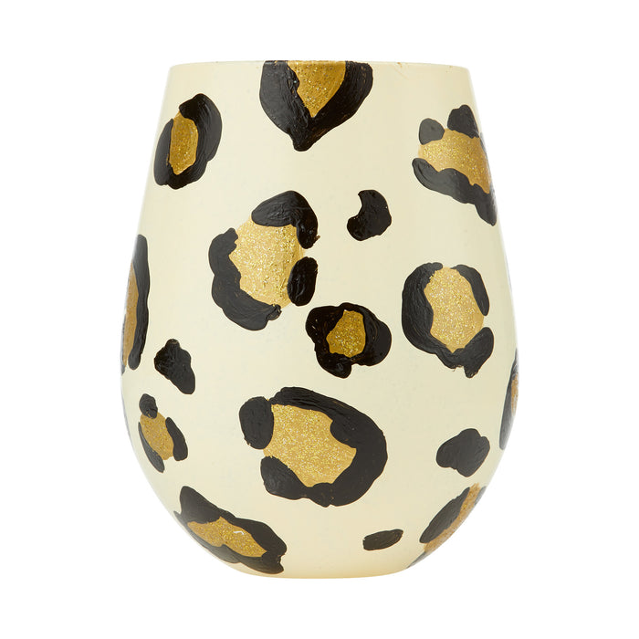 Leopard Stemless Lolita Wine Glass