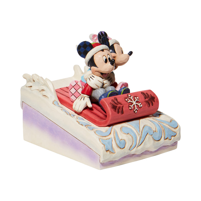 Mickey and Minnie Sledding by Jim Shore