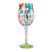 Birthday Streamers Lolita Wine Glass