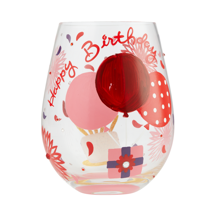 My Red Hot Birthday Lolita Stemless Wine Glass