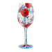 Red, White & Bloomed Lolita Wine Glass