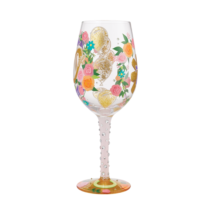 70th Birthday Lolita Wine Glass