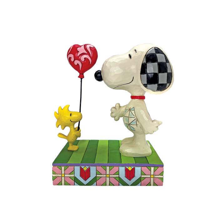 Woodstock Giving Snoopy Heart Balloon by Jim Shore
