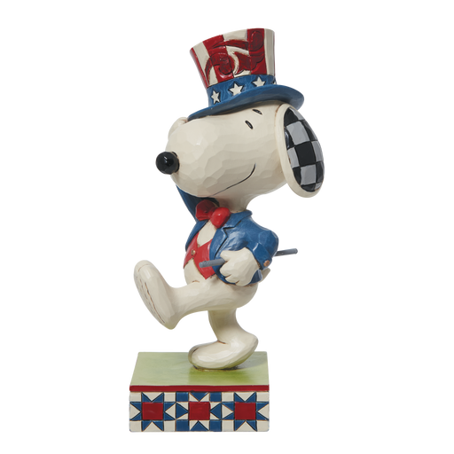 Patriotic Snoopy Marching by Jim Shore