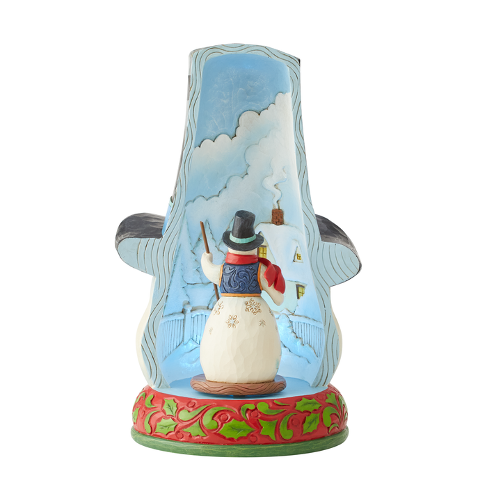 Rotating Snowman in Lighted Hat by Jim Shore