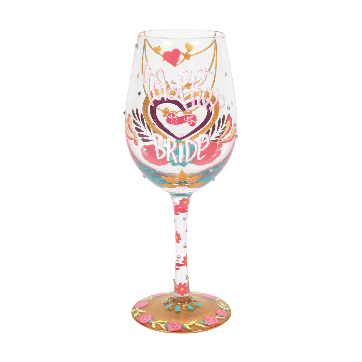 Lolita Wine Glasses Neutral - Clear & Pink Heart 'Mother of the Bride'  Wineglass - Yahoo Shopping