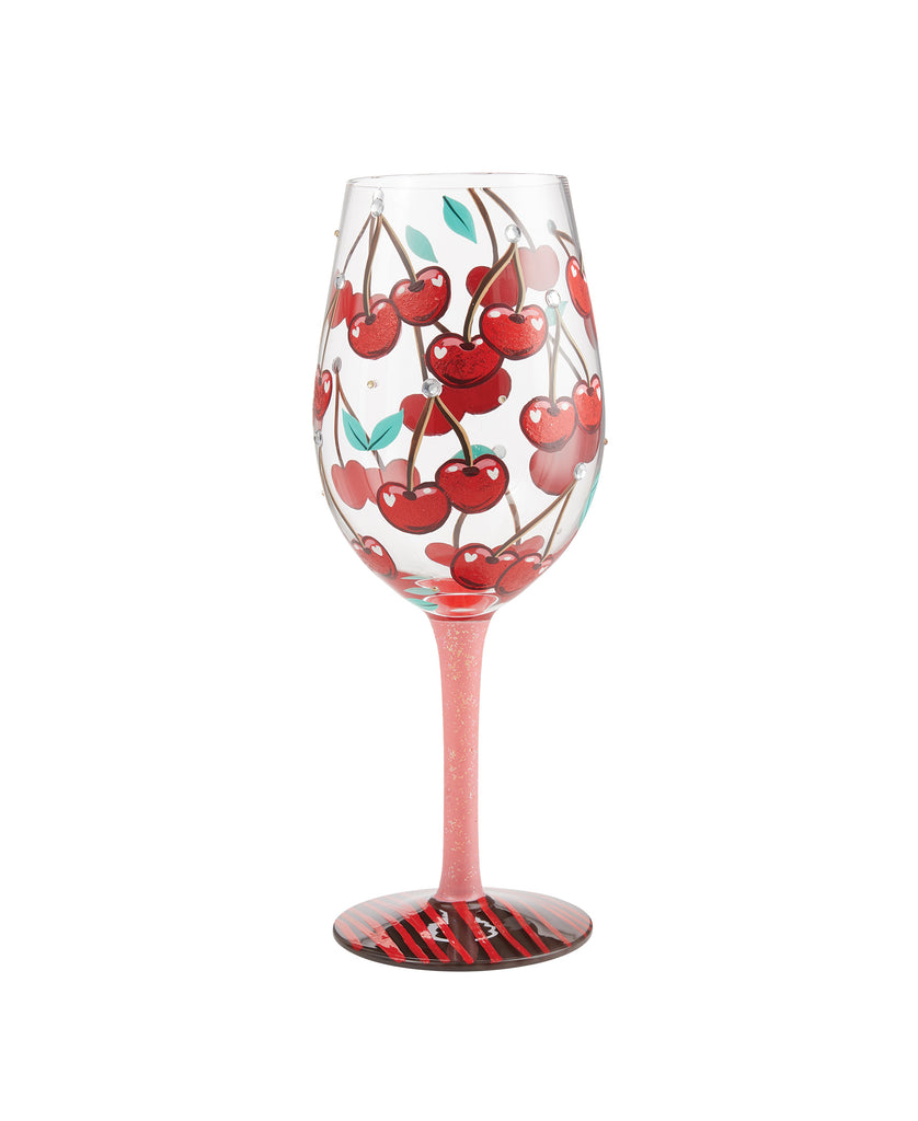 LOLITA GRADUATION GIRL Love My Wine Hand Painted Celebration Pink Wine  Glass