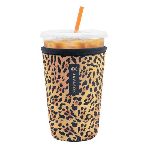 JavaSok The Original Iced Coffee Sleeve in Classic Leopard medium