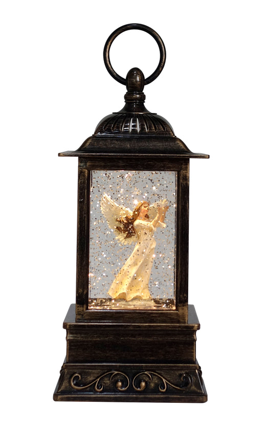 Angel with Dove LED Glitter Lantern
