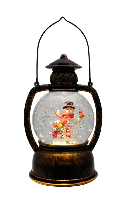 snowman snowmen round glitter lanternSnowmen LED Round Glitter Lantern with Handle