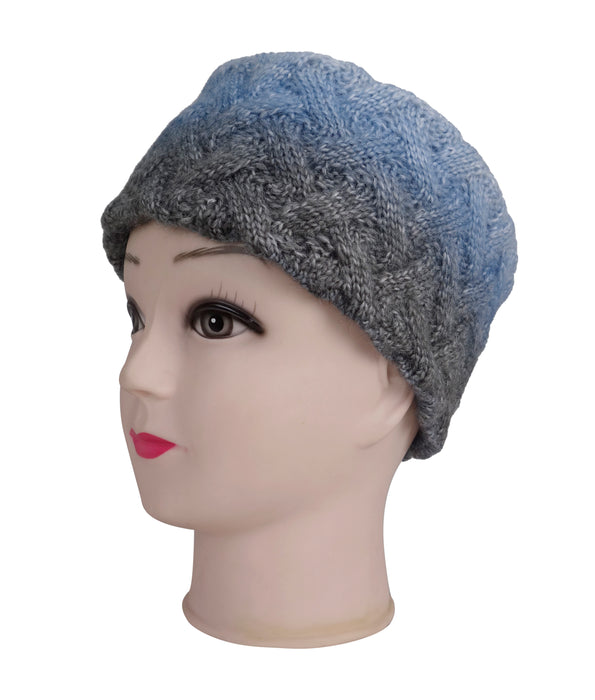 Cassie Ombre Headband Head Wrap gray blue