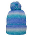 Cassie Ombre Beanie Hat blue turquoise