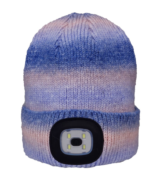 LED Cassie Ombre Beanie Hat blue pink