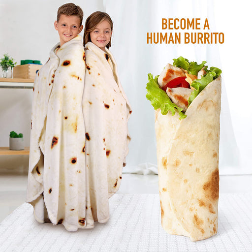 Round Burrito Velvety Fleece Blanket