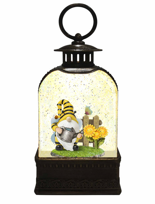 Bee Gnome Dome Glitter Lantern