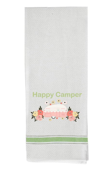 Glamping Tea Towel happy camper
