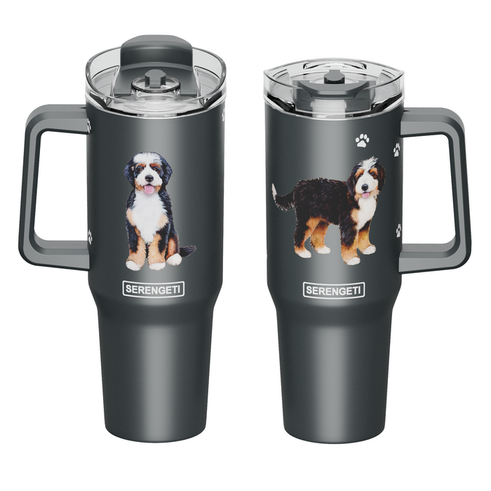Custom Pet Portrait 40 oz. Stainless Steel Insulated Tumbler with Hand –  The Emerald Hound