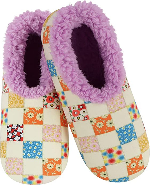 Neutrals Patchwork Snoozies! Slippers